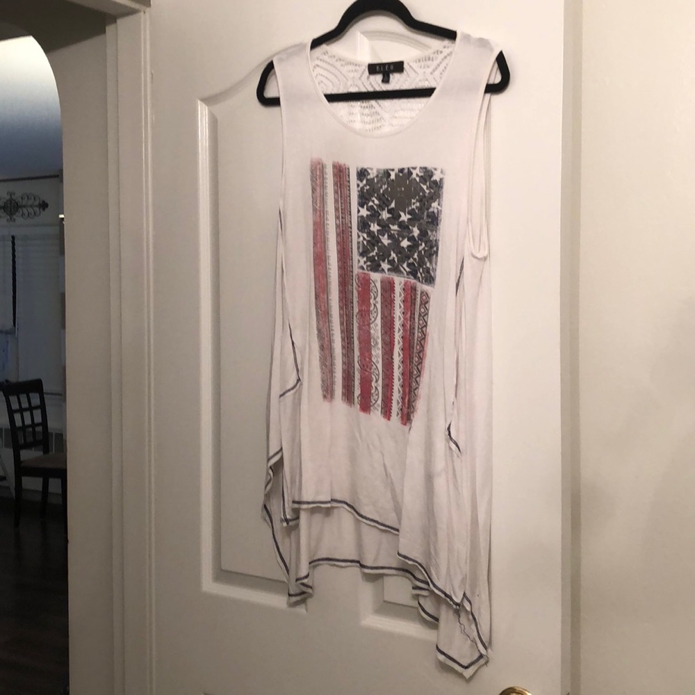 American flag tank top size large